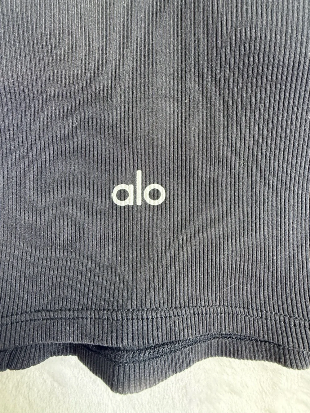 ALO Yoga Black Ribbed Sweetheart lined with bra Performance Tank Top Size‎ S